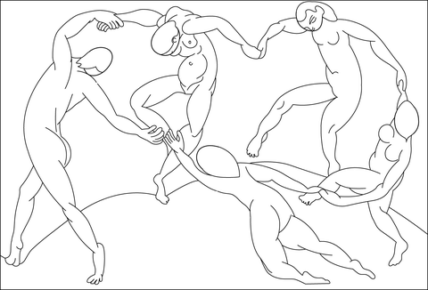 Dance By Henri Matisse Coloring Page